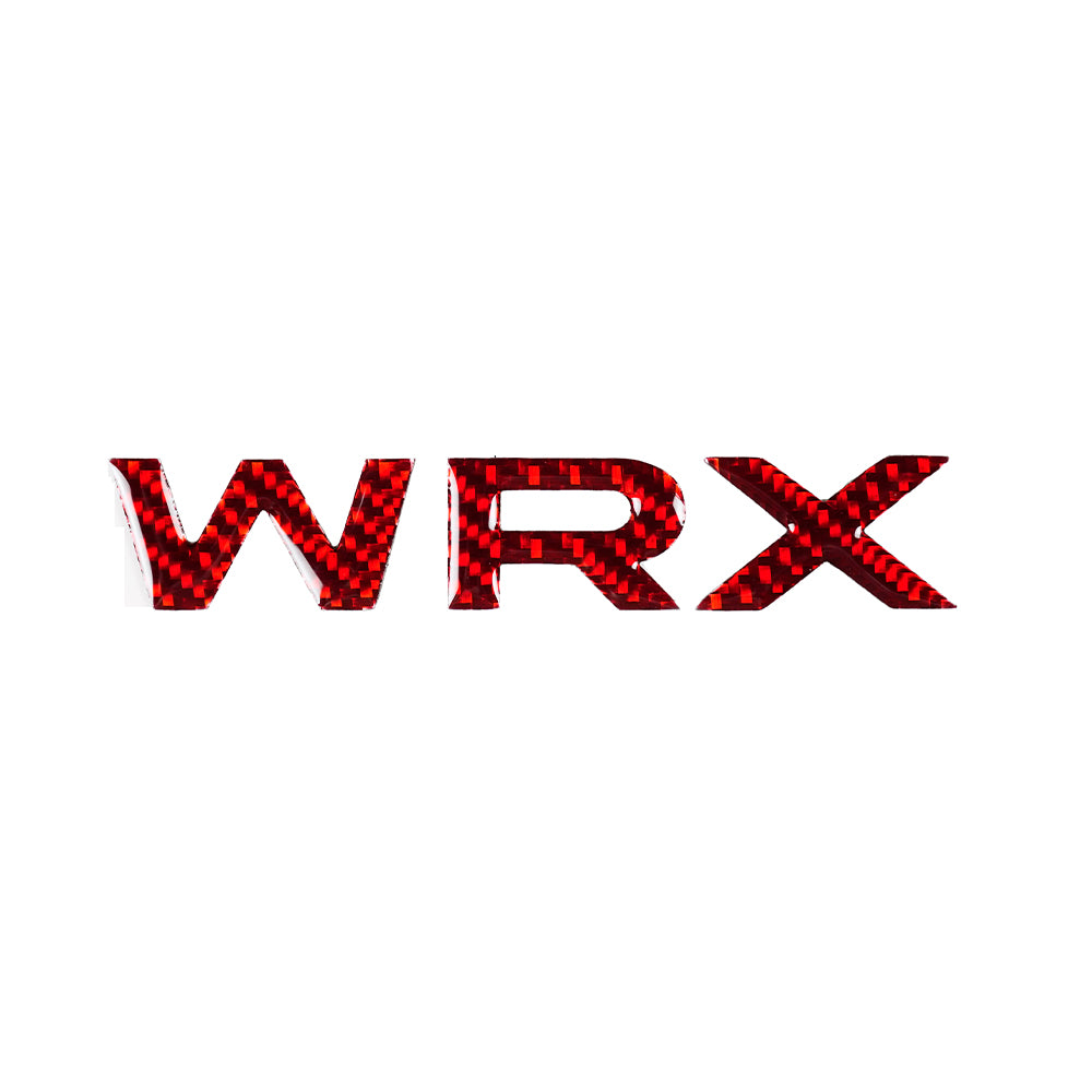 Racing Art Carbon Fiber WRX trunk emblem by JDMuscle, sleek racing design for Subaru WRX 2022-2025 car trunk ornament