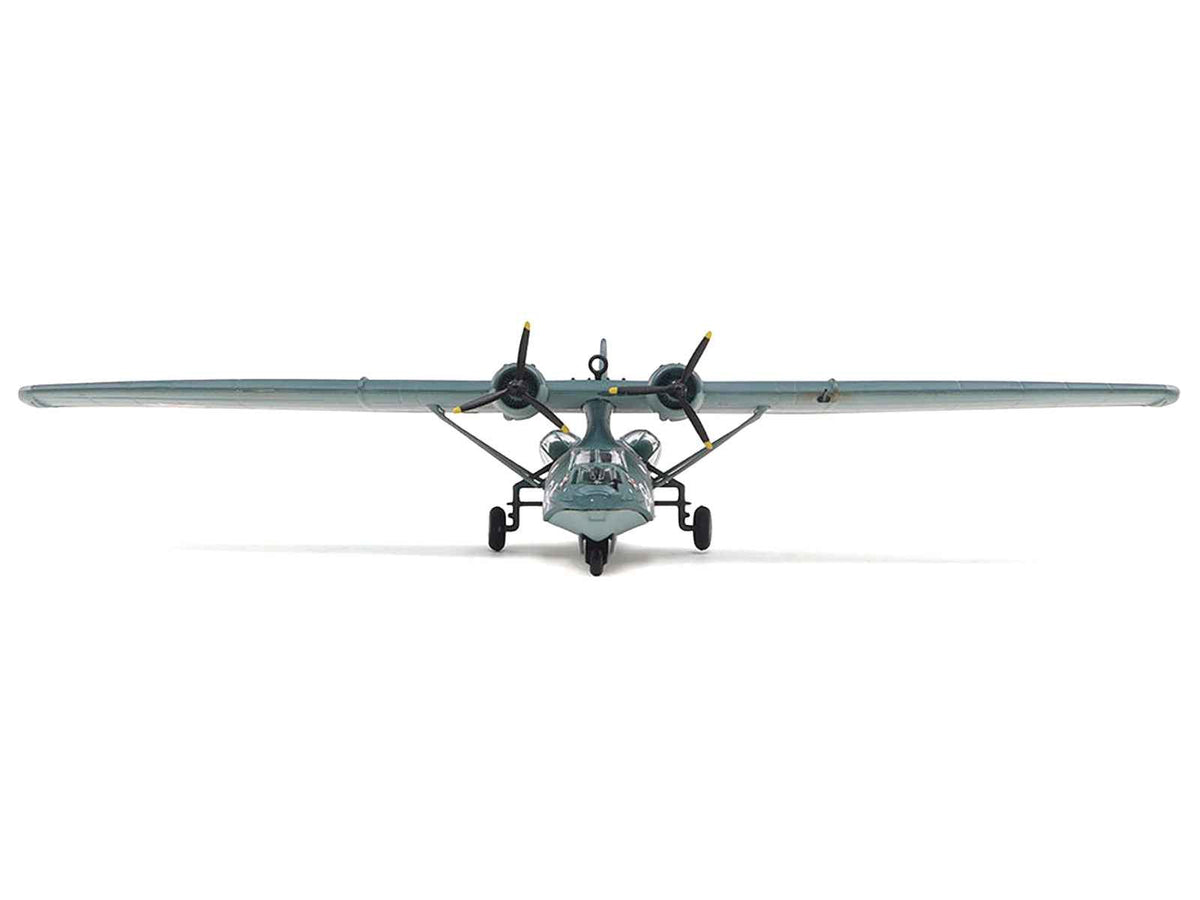 Miniature Motors 1/144 diecast model of Consolidated PBY-5A Catalina aircraft in U.S. Navy livery, detailed warplane collectible.