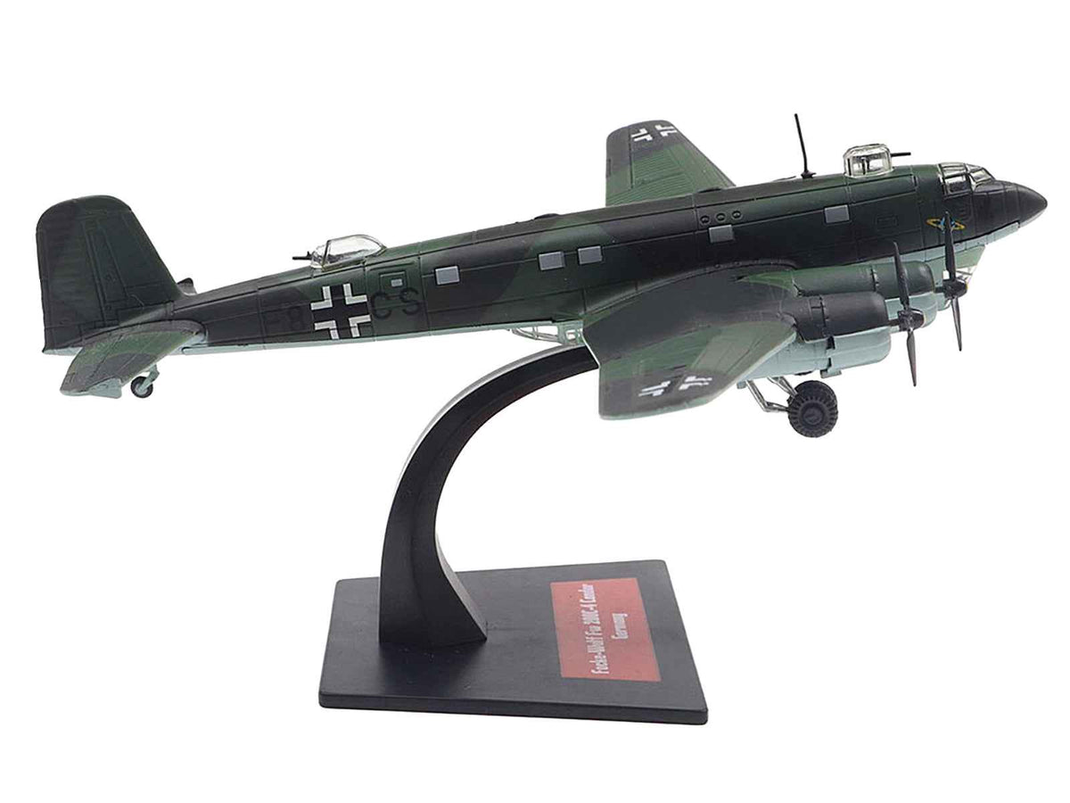 Miniature Focke-Wulf Fw 200C-4 Condor aircraft diecast model by Miniature Motors, detailed German Luftwaffe WWII airplane.