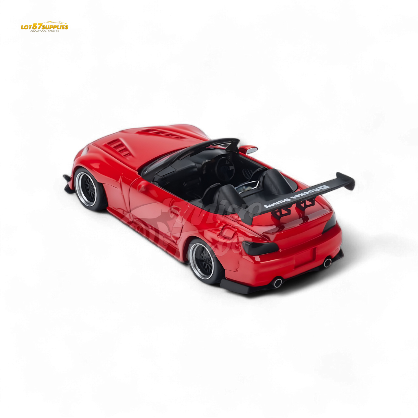 Red Honda S2000 diecast model by Pandem Rocket Bunny in 1:64 scale, detailed miniature from Lot57Supplies Diecast Shop.