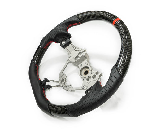 FactionFab carbon fiber and leather steering wheel for 2017+ Subaru BRZ and Toyota 86