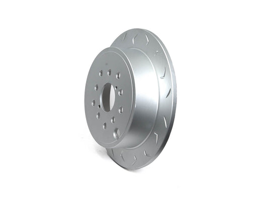FactionFab V2 Slotted Rear Brake Rotor - 2008-2021 Subaru WRX (Dual Drilled)