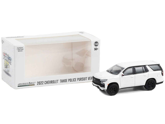 2022 Chevrolet Tahoe Police Pursuit Vehicle (PPV) White "Hot Pursuit" "Hobby Exclusive" Series 1/64 Diecast Model Car by Greenlight