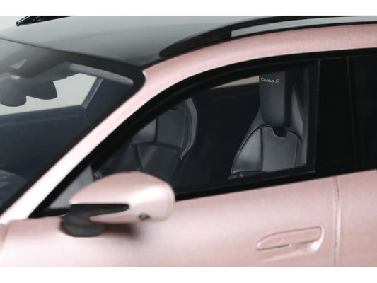 2022 Porsche Taycan Turbo S Cross Turismo Pink Metallic 1/18 Model Car by GT Spirit