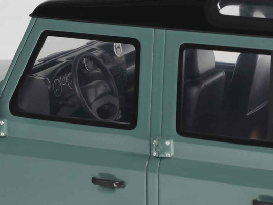 2016 Land Rover Defender 3 Station Wagon Green with Black Top 1/18 Model Car by GT Spirit
