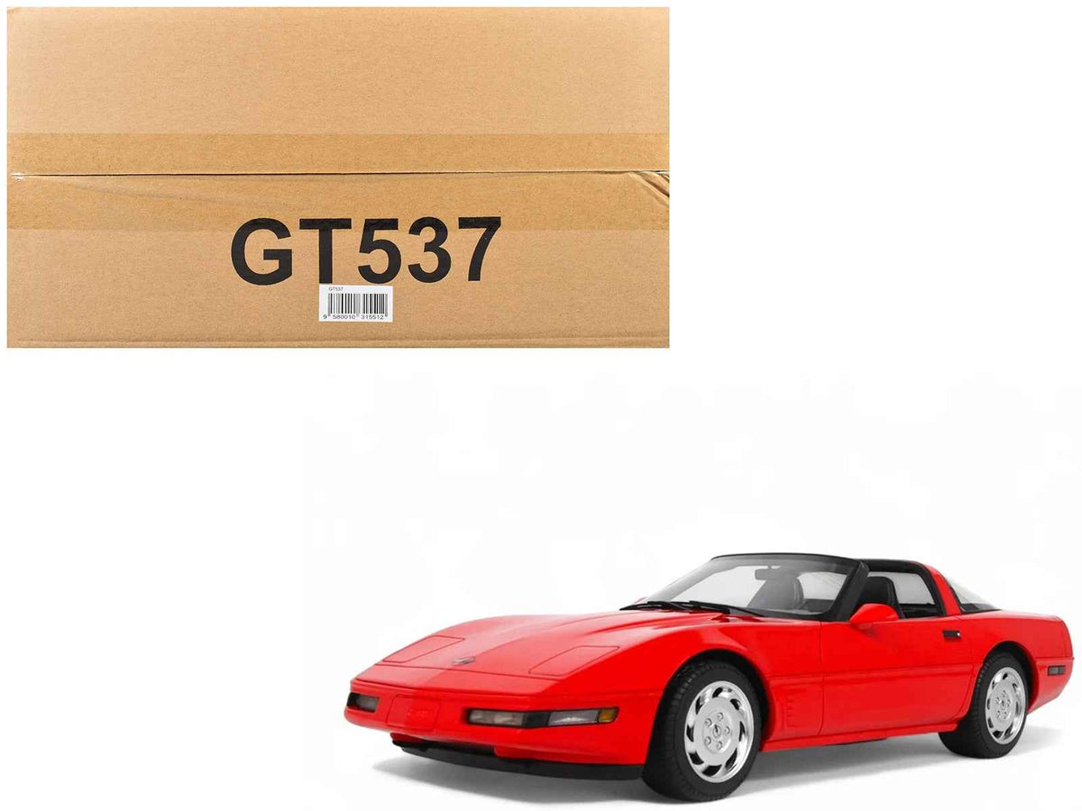 Miniature Motors 1/18 Chevrolet Corvette C4 Convertible Torch Red model car by GT Spirit, detailed replica of 1995 Corvette convertible