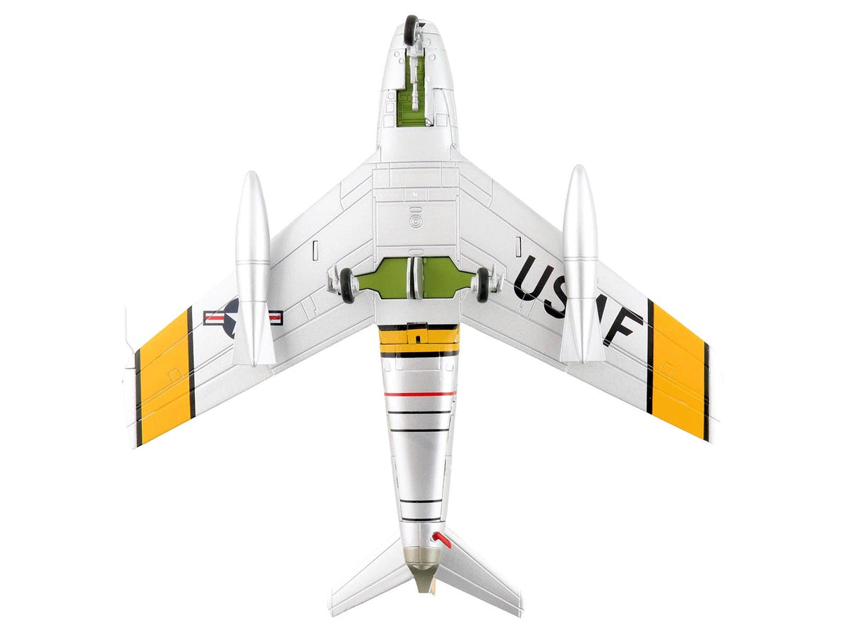 Miniature Motors 1/72 diecast model of North American F-86E Sabre fighter aircraft in United States Air Force livery, detailed scale replica