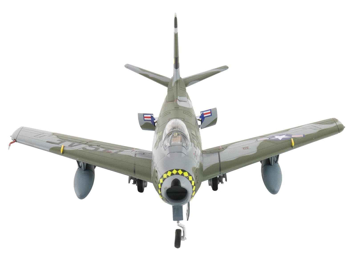 Miniature Motors F-86F Sabre fighter aircraft diecast model in 1/72 scale, showing detailed markings and US Air Forces insignia.
