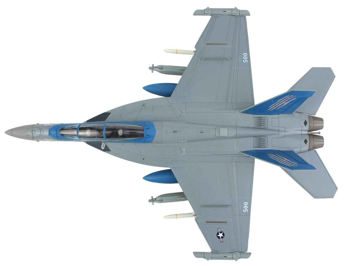 Miniature Motors Boeing EA-18G Growler aircraft diecast model in navy livery, detailed 1/72 scale military aircraft by Hobby Master