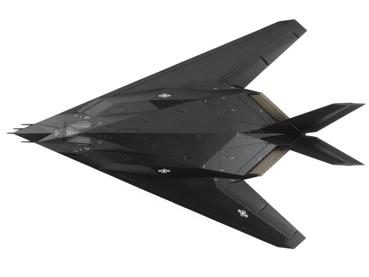 Lockheed F-117A Nighthawk stealth aircraft diecast model in 1/72 scale by Hobby Master, detailed United States Air Force replica