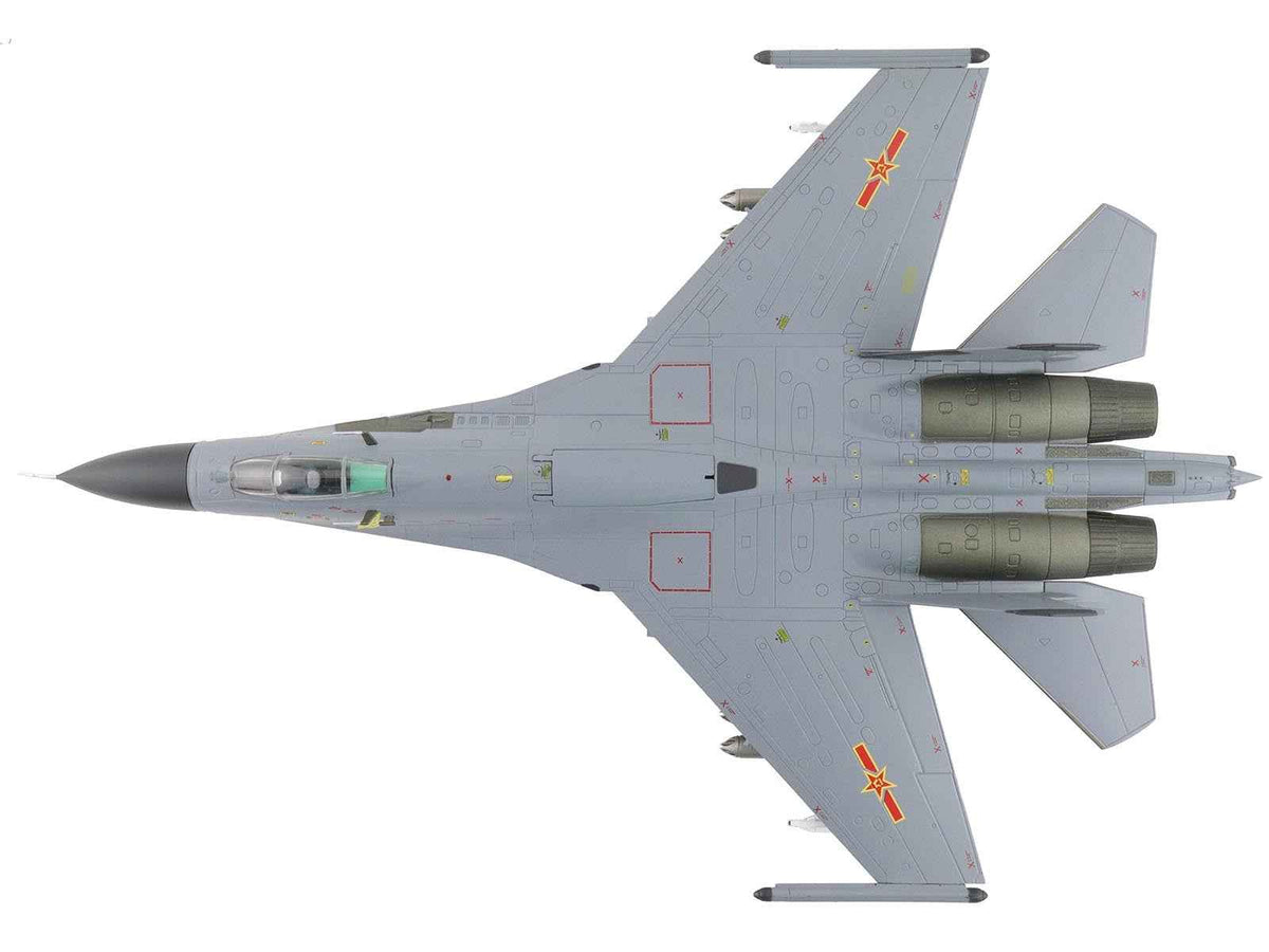 1/72 diecast model of Shenyang J-11A fighter aircraft with golden helmet, part of Hobby Master's Air Power Series, by Miniature Motors.
