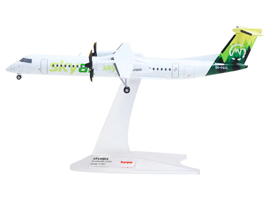 Bombardier Q400 Commercial Aircraft "Sky Alps" (9H-PAUL) White with Green Tail Graphics 1/200 Diecast Model by Herpa