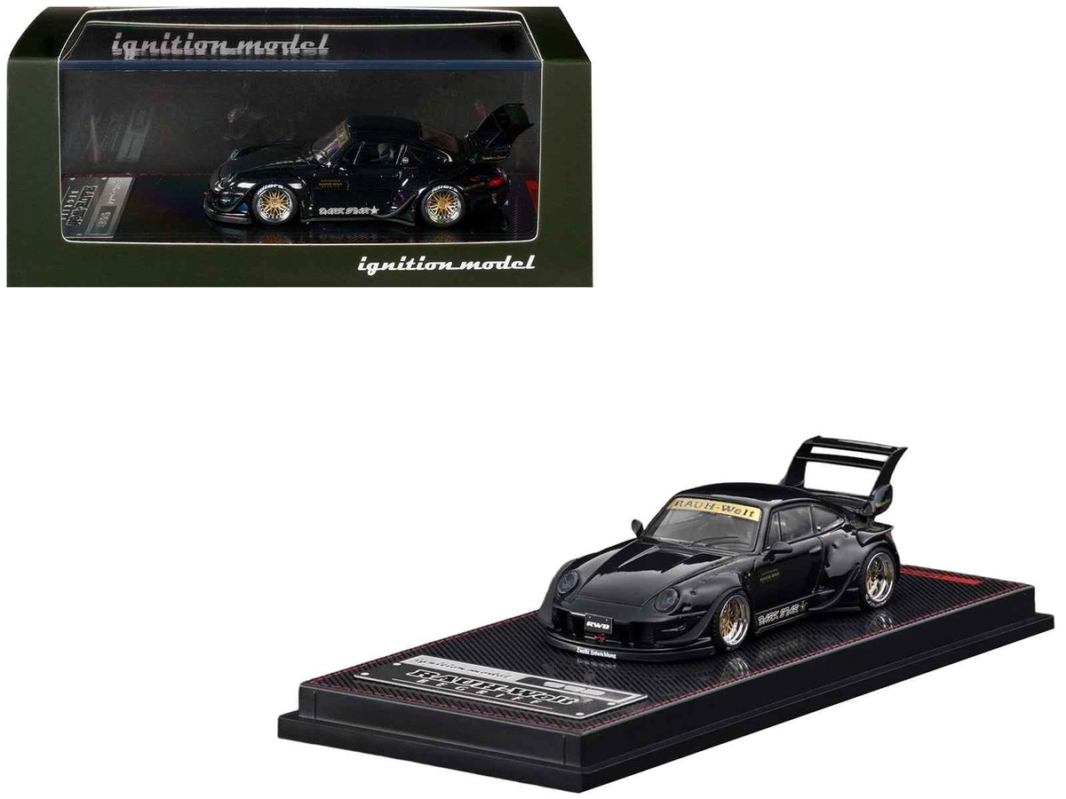 Miniature Motors RWB 993 "Dark Star" black 1/64 diecast model car by Ignition Model, detailed scale collectible vehicle