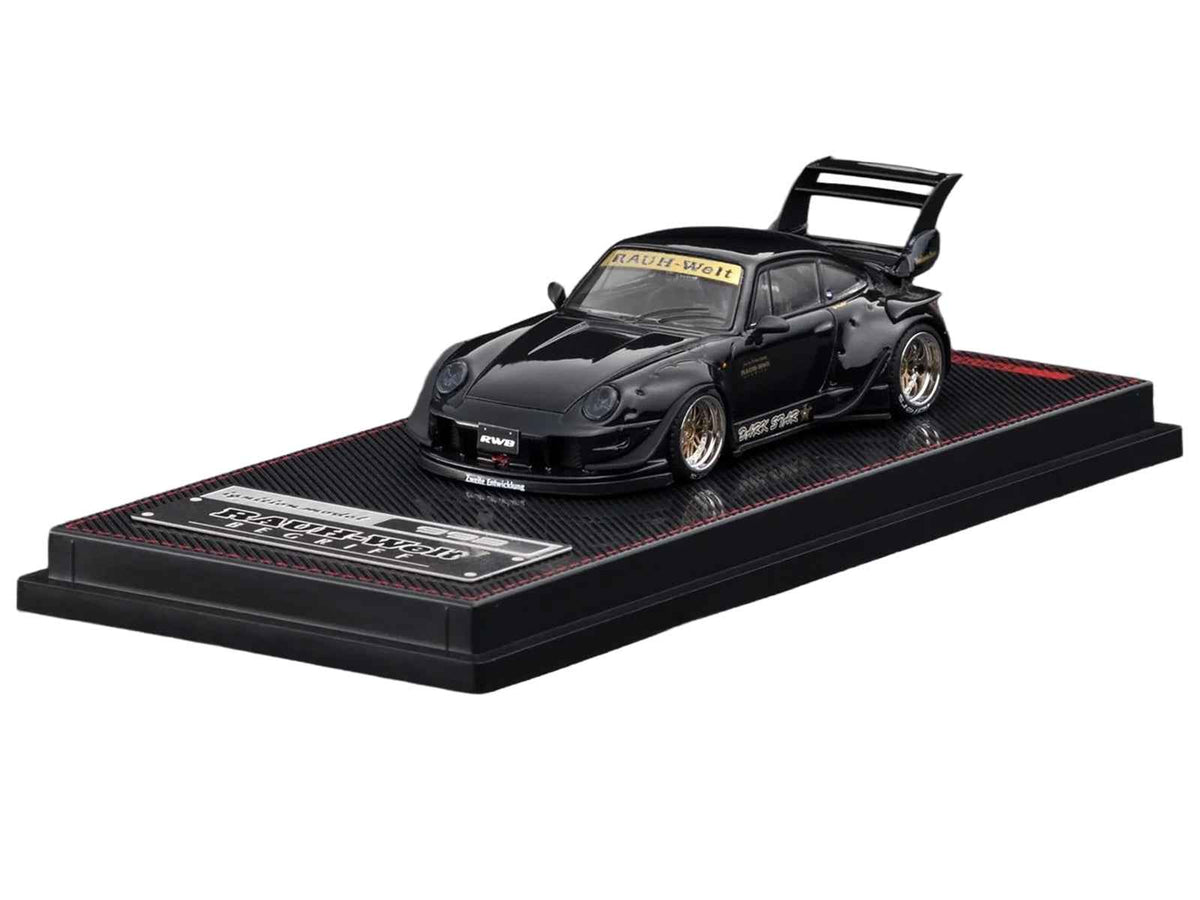 Miniature Motors RWB 993 "Dark Star" black diecast model car in 1/64 scale by Ignition Model, detailed and realistic.