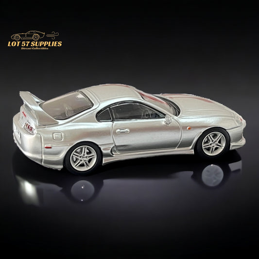 123 Hobby Toyota Supra JZA80Z Silver 1:64 - Evergreen Kings