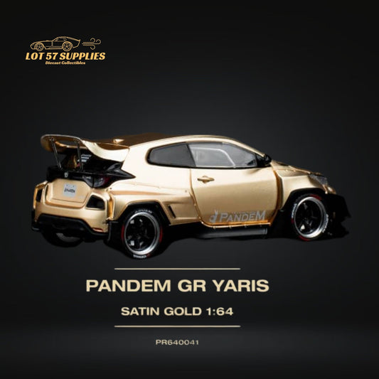 Pop Race Toyota Yaris GR Satin Gold 1:64 - Evergreen Kings