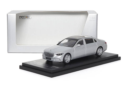 AR BOX 2021 Mercedes-Benz Maybach W223 Matte Silver 1:64 - Evergreen Kings