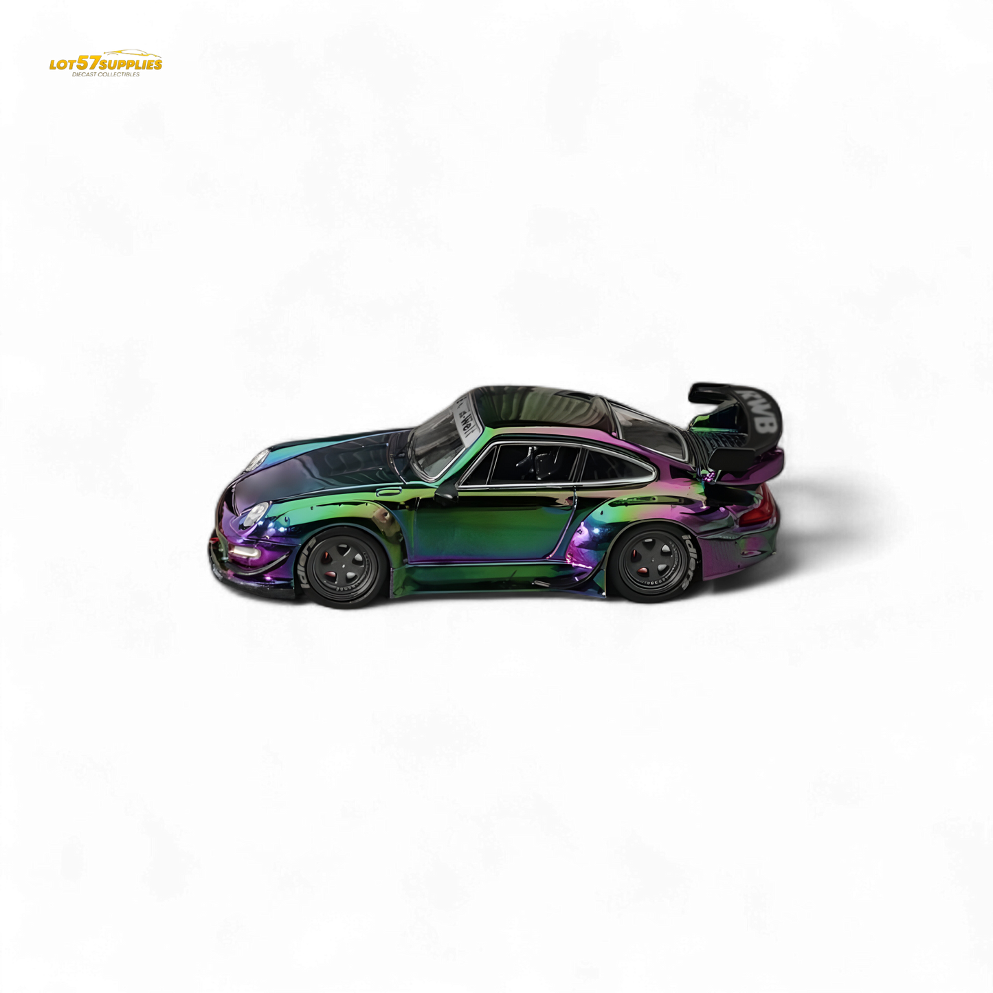 Star Model Porsche RWB 993 Magic Purple-Green 1:64 - Evergreen Kings
