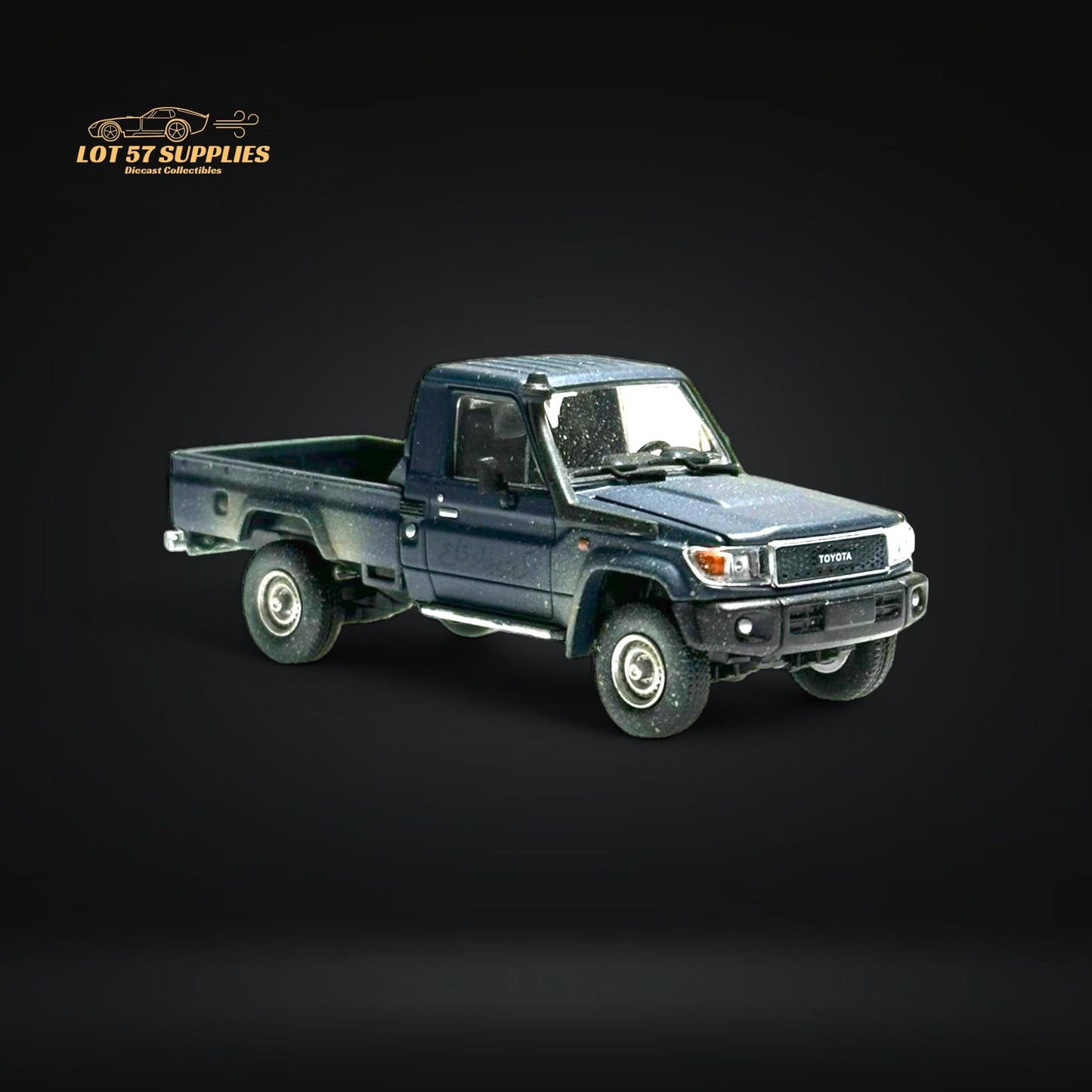 HobbyFans Toyota Land Cruiser 70 Series Blue Dirt Version 1:64 - Evergreen Kings