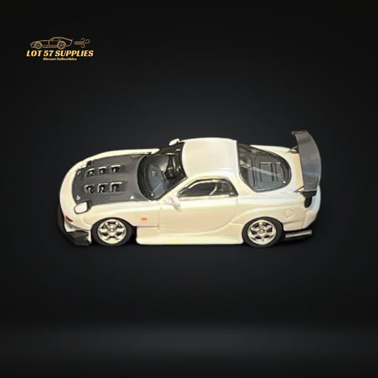 123 Hobby Mazda FD3S RX-7 Pearl White 1:64 - Evergreen Kings