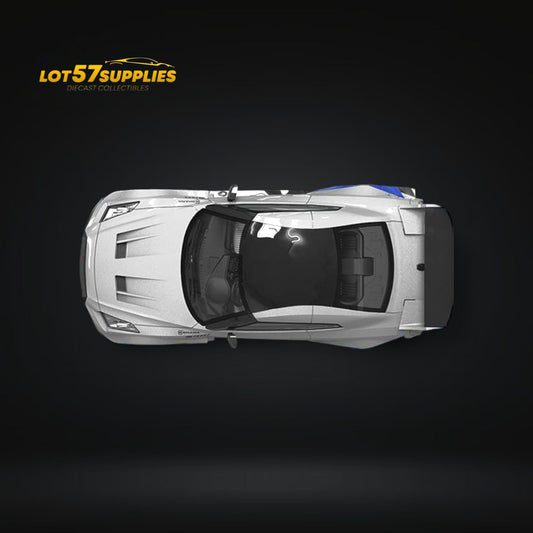 TimeMicro Skyline GT-R R35 FNF Silver Blue 1:64 - Evergreen Kings
