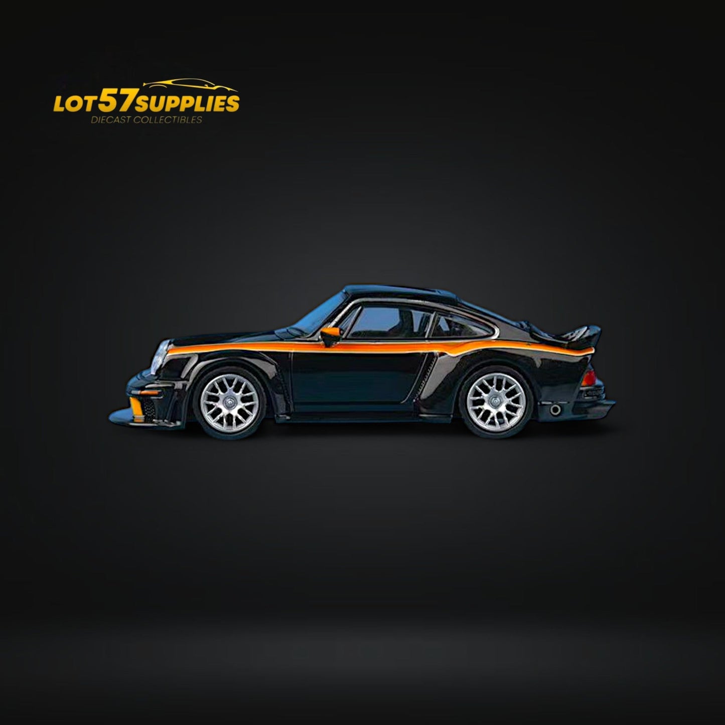 Low tail Porsche diecast model from Findclassically Singer DLS Turbo 1:64 scale, detailed miniature car by Lot57Supplies Diecast Shop.