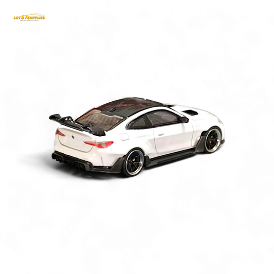 Street Weapon BMW M4 G82 Widebody White 1:64 - Evergreen Kings