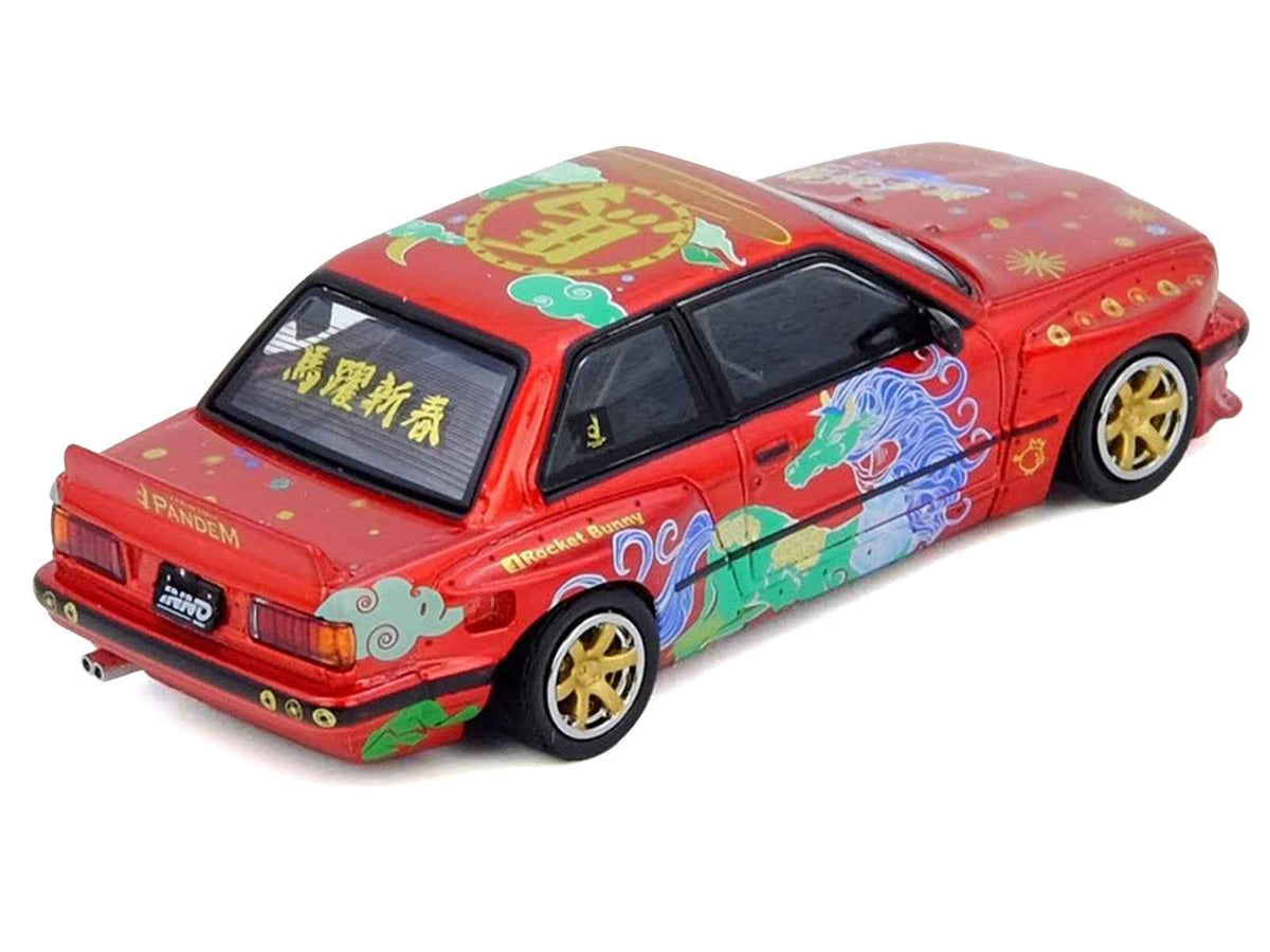 Miniature Motors diecast 1/64 model car of Pandem Rocket Bunny E30 Chinese New Year 2026 limited edition red metallic with graphics