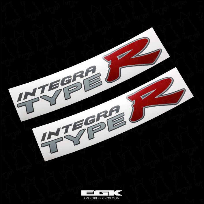 Integra Type R DC5 Decal Set | Dark Gray Outline | OEM Size