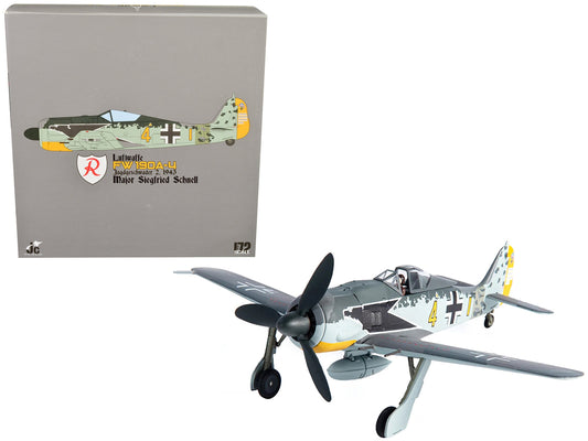 Focke-Wulf FW 190A-4 Fighter Aircraft "Major Siegfried Schnell Luftwaffe JG2 France" (1943) 1/72 Diecast Model by JC Wings