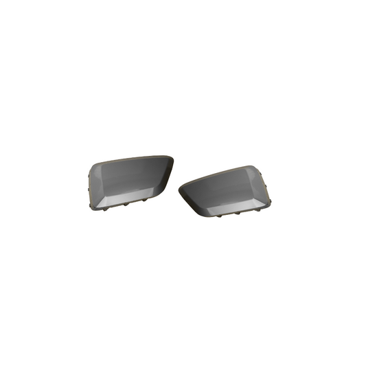 JDMuscle gloss black fog light covers with paint-matched accents for 2015-2017 Subaru WRX and STI models.
