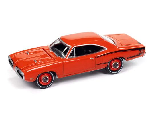1970 Dodge Coronet Super Bee "Mr. Norm's" Hemi Orange with Black Stripes "Muscle Cars USA" Series 1/64 Diecast Model Car by Johnny Lightning