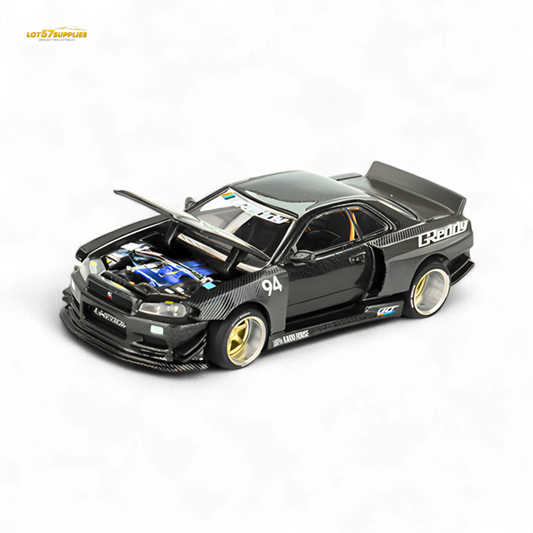 (Pre-Order) Kaido House x Mini GT Nissan Skyline GT-R R34 Kaido Works GReddy V2 1:64 - Evergreen Kings