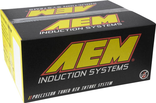 AEM short ram intake system in red for 92-00 Honda Civic and Del Sol, installed in an engine bay with brand logo visible.
