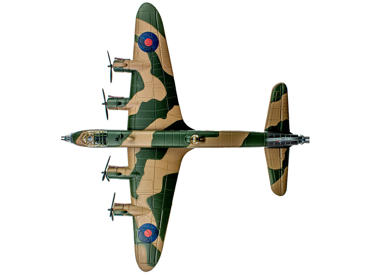 Miniature Motors Short Stirling Mk.III aircraft model in 1/144 scale, British Royal Air Force "Jolly Roger" WWII plane, diecast.