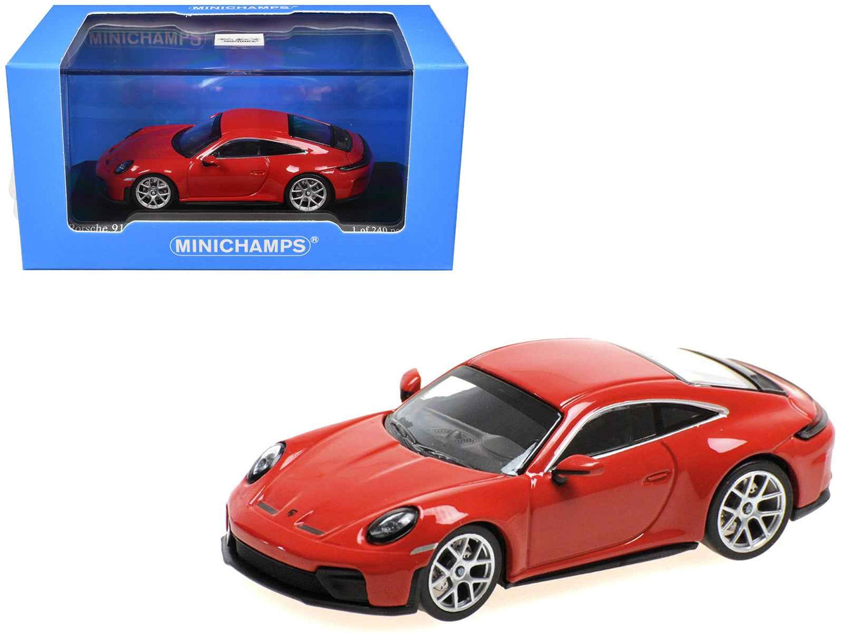 Red 2025 Porsche 911 (992.2) GT3 Touring 1/64 diecast model car by Miniature Motors, limited edition of 240 pieces worldwide.