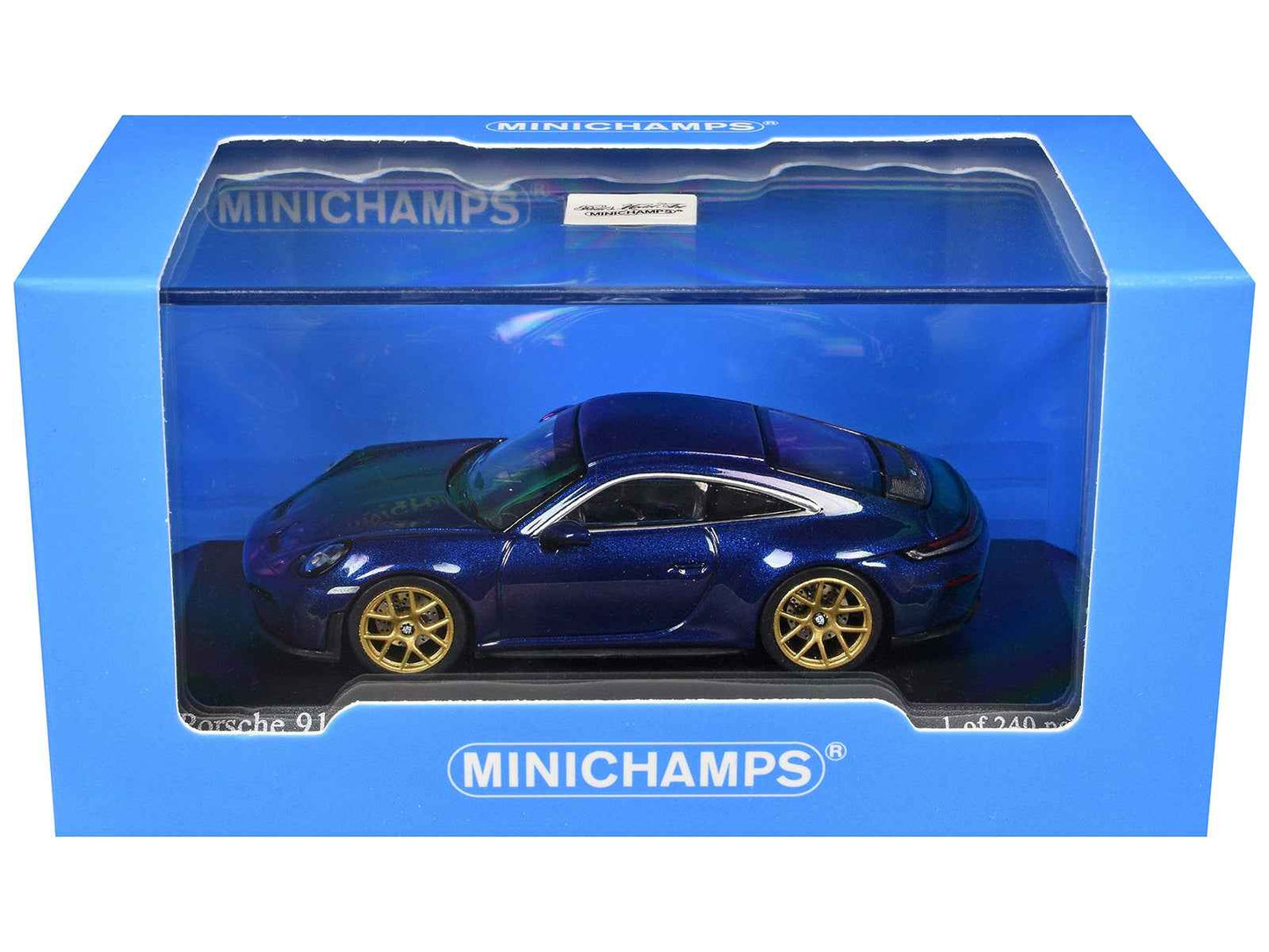 2025 Porsche 911 (992.2) GT3 Touring Blue Metallic Limited Edition to 240 pieces Worldwide 1/64 Diecast Model Car by Minichamps