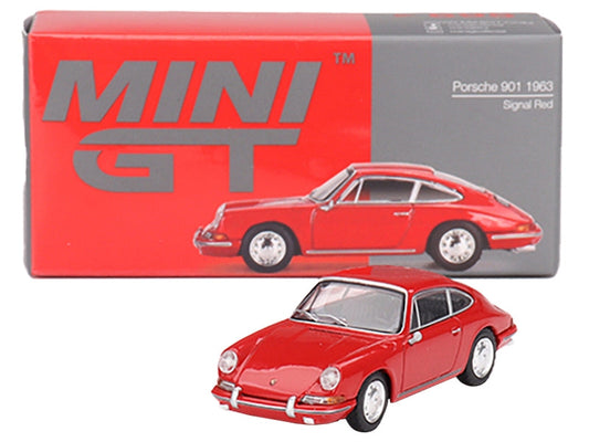1963 Porsche 901 Signal Red Limited Edition to 4200 pieces Worldwide 1/64 Diecast Model Car by Mini GT