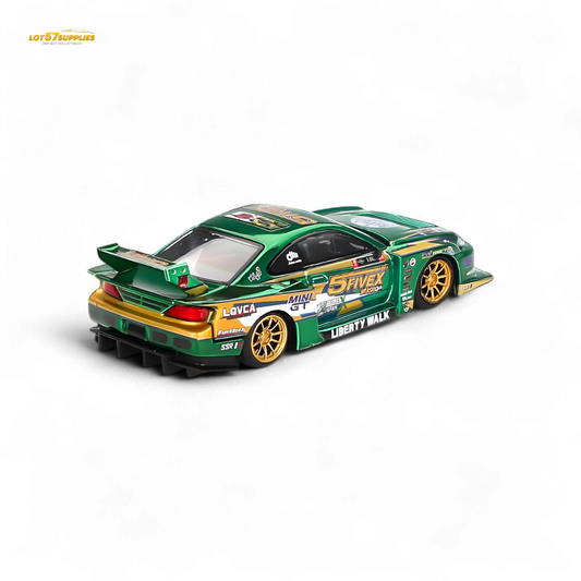 Mini-GT Nissan S15 Silvia LB-Super Silhouette 2024 diecast model by Lot57Supplies, detailed 1:64 scale car with racing design