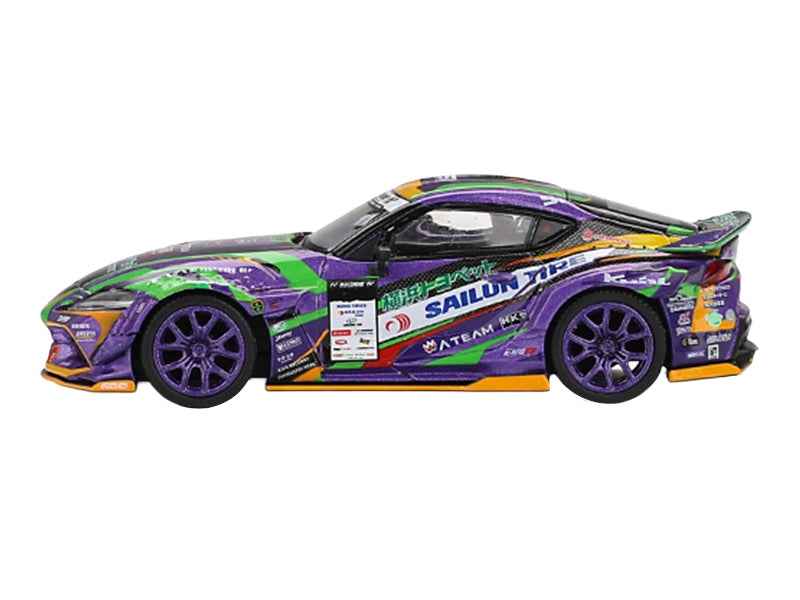 Toyota GR Supra KUHL RHD diecast model by Miniature Motors, #91 Evangelion Racing D1 Grand Prix 2021 limited edition.