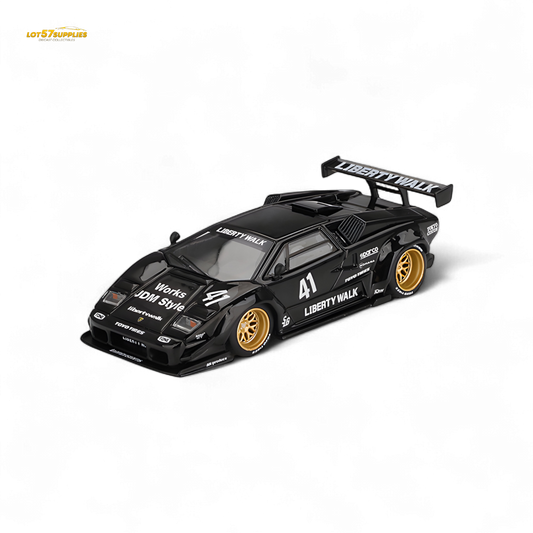 Mini GT Lamborghini Countach LB-WORKS Black 1:64 - Evergreen Kings