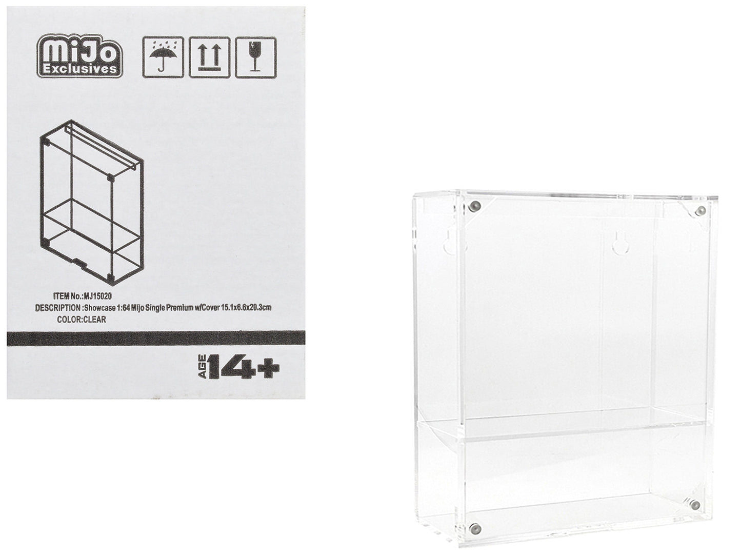Showcase Premium Collector Single Display Case with Shelf "Mijo Exclusives" for 1/64 Scale Models