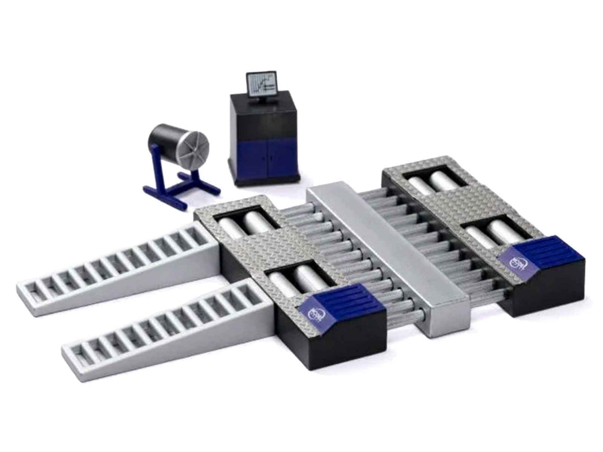 Blue 1/64 diecast Horsepower Machine model by Miniature Motors, detailed accessories for model collections.