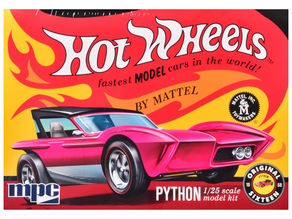Miniature Motors Skill 2 Model Kit Python Car by MPC, 1/25 scale Hot Wheels style model kit, assembled and detailed.