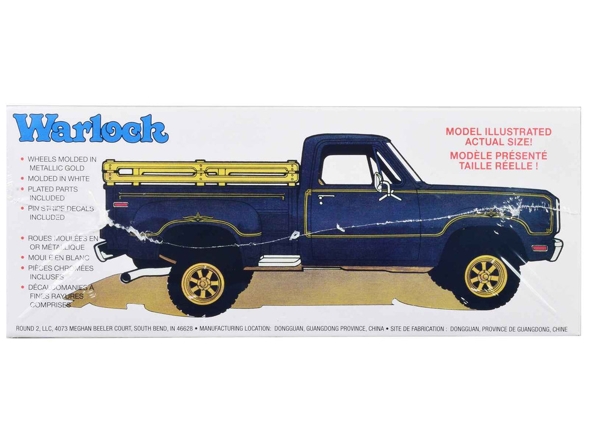 Miniature Motors 1/25 scale Dodge Warlock Stepside Pickup Truck model kit by MPC, detailed replica of 1977 classic truck.
