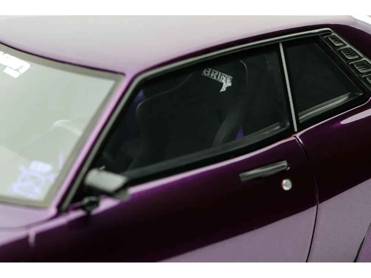2015 Toyota Celica RA24 restomod miniature model car by Otto Mobile, midnight purple metallic finish, limited edition 1/18 scale.