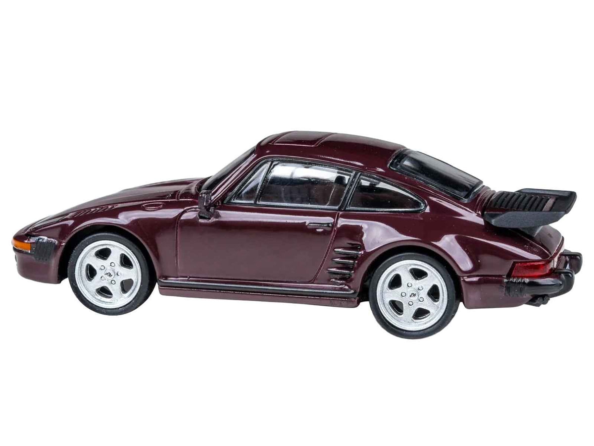 Miniature Motors 1986 RUF BTR Slantnose Ruby Red metallic 1/64 diecast model car by Paragon Models, detailed and realistic.