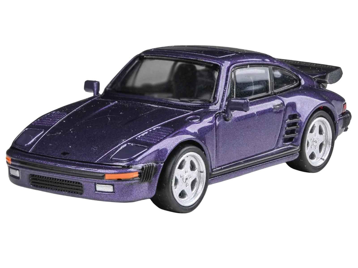 Prussian Blue metallic 1986 RUF BTR Slantnose 1/64 diecast model car by Miniature Motors, detailed collectible vehicle.