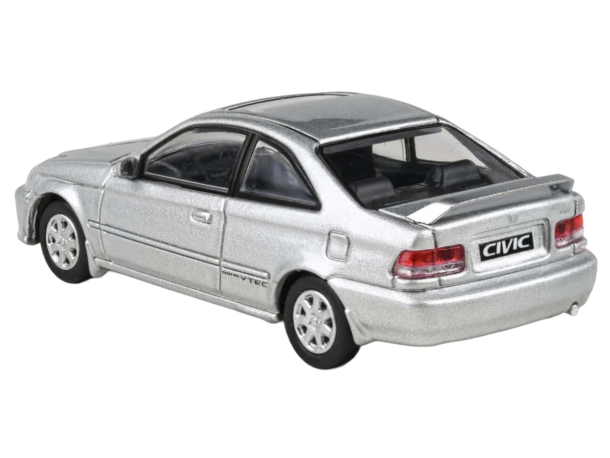 Miniature Honda Civic Si EM1 diecast model car in Vogue Silver Metallic with sunroof, by Miniature Motors, 1/64 scale.