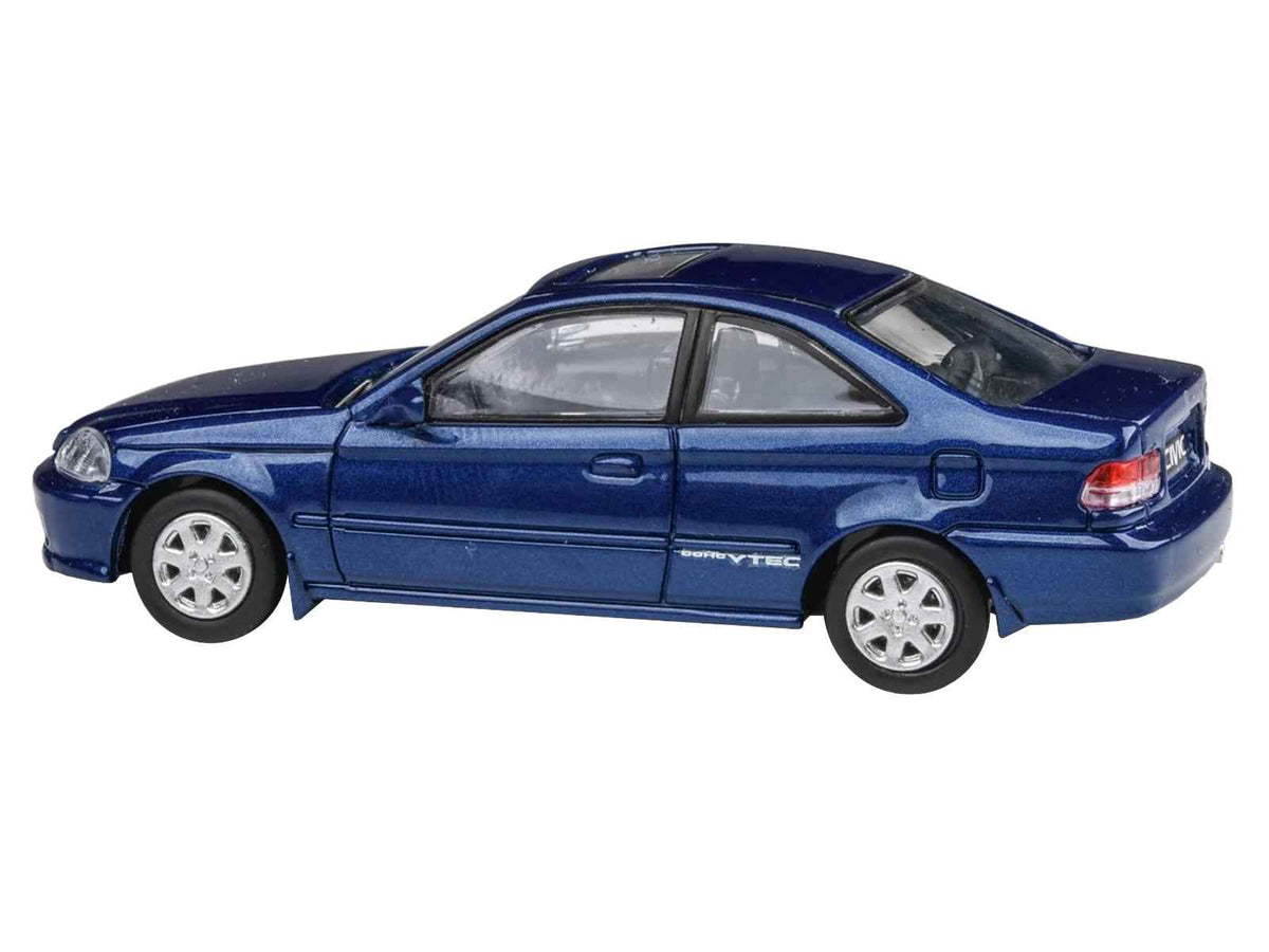 Miniature Honda Civic Coupe 1/64 diecast model in Electron Blue Pearl Metallic with sunroof by Paragon Models